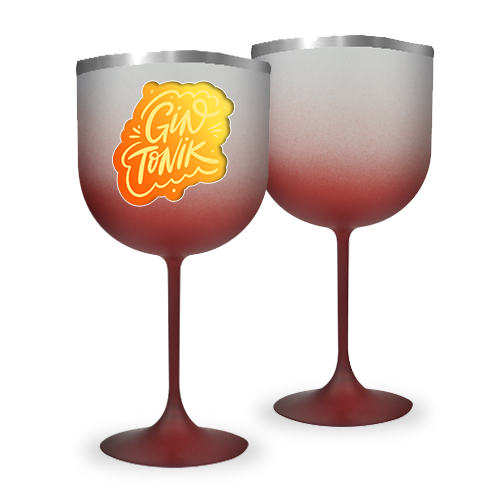 Taça de Gin | 650ml | Degradê Vermelha Escura