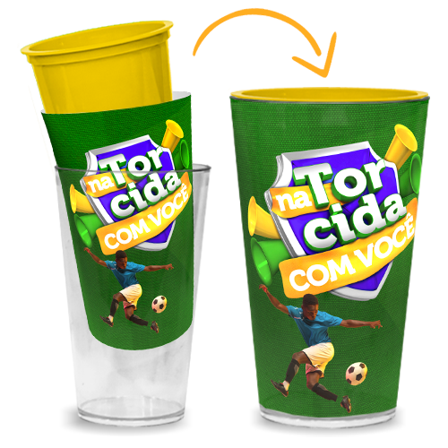 Copo Duplo | 550ml | Amarelo