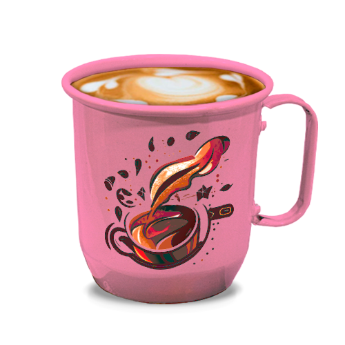 Caneca de Alumínio | 350ml | Rosa Bebê
