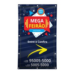 Lona Brilho 440g | Bainha e Ilhós