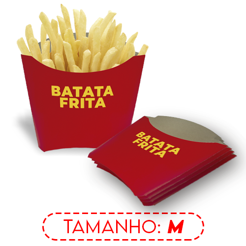 BATATA FRITA | M | POP VERMELHA | PACOTE: 50UNDS