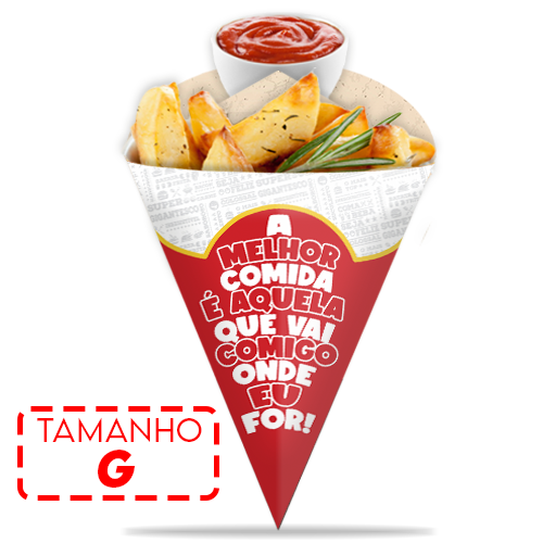 EMBALAGEM CONE | G | VERMELHA | PACOTE: 50UNDS