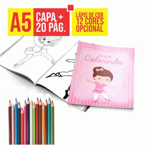 Revista de Colorir Personalizada | A5 | 20p + Capa